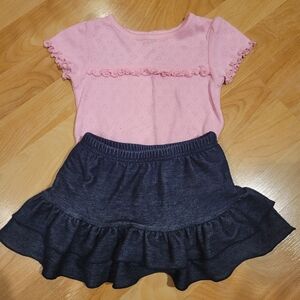 Garanimals 2 Piece Outfit Onesie Skort Size 18 Months